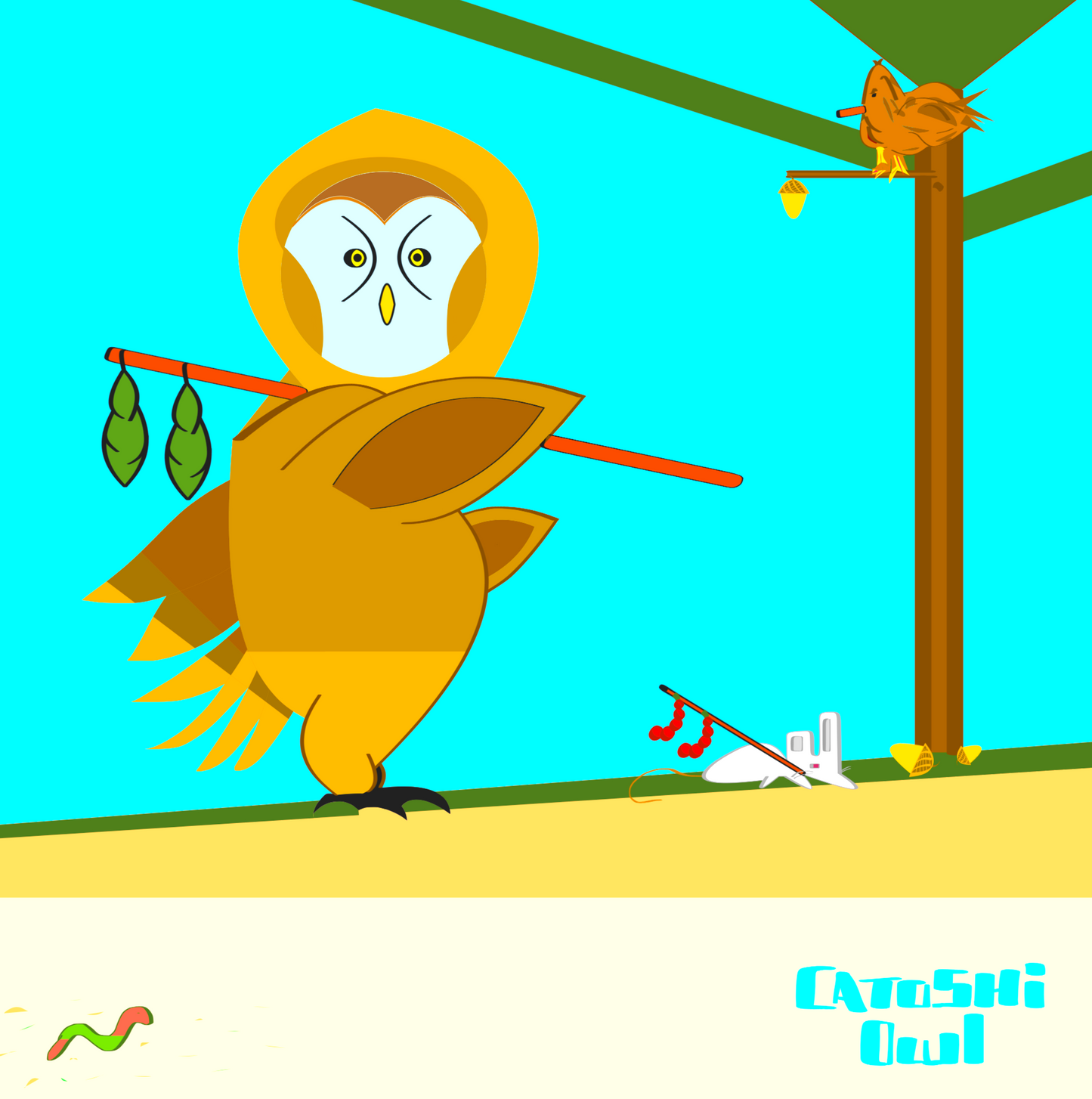 Catoshi Owl Print - unframed glossy