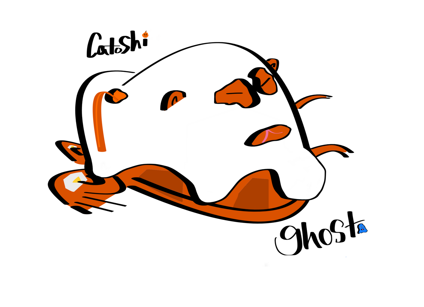 Catoshi Ghost Giclee print - unframed glossy