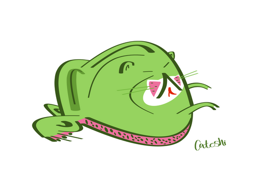 Catoshi watermelon Print - unframed glossy