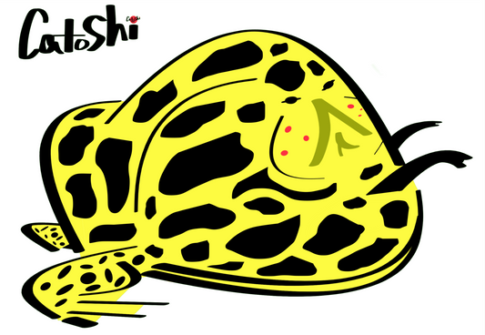 Catoshi Frog Yellow Giclee print - unframed glossy