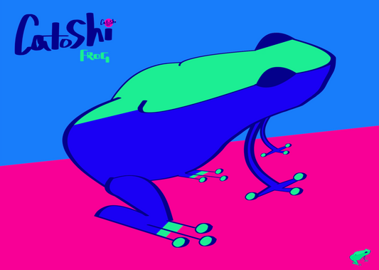 Frog Catoshi Pastel Giclee print - unframed glossy