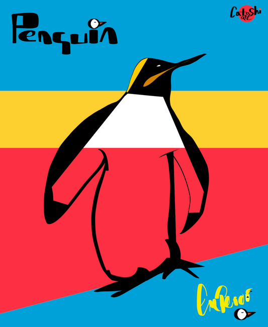 Penguin Catoshi #1 Giclee print - unframed glossy